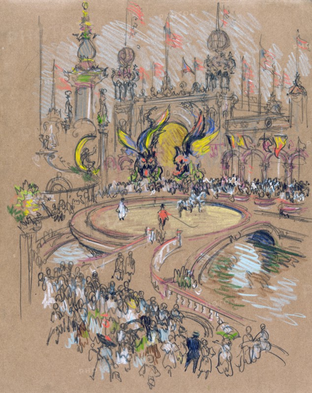 Coney Island by Joseph Pennell, 1857-1926, artist. ca. 1904 - 1908
