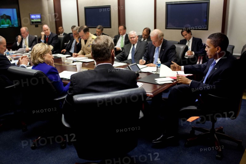 President Barack Obama holding a strategy review on Afghanistan