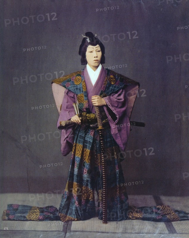 Hand-coloured photograph of a Japanese woman by Felice Beato