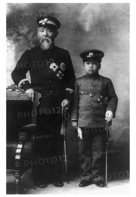 Photograph of Prince Ito Hirobumi of Japan and Crown Prince Yi Un of Korea