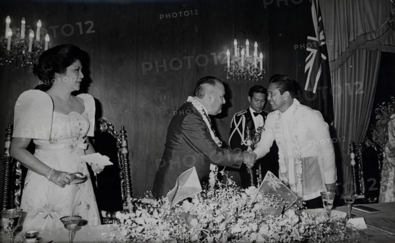 Photograph of President Ferdinand Marcos and the First Lady Imelda Marcos at Malacanang Palace
