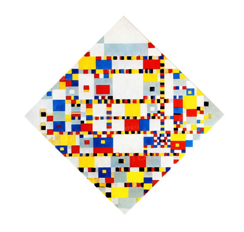 Victory Boogie-Woogie, 1944 by Piet Mondrian. Pieter Cornelis Mondrian