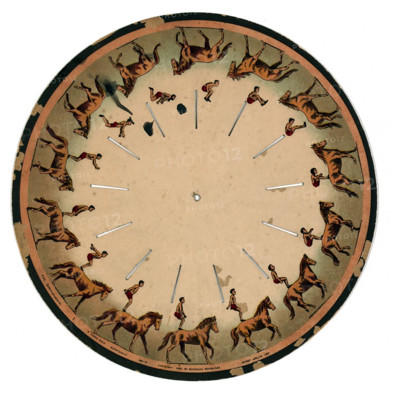 The zoopraxiscope displaying a horse back somersault 1893