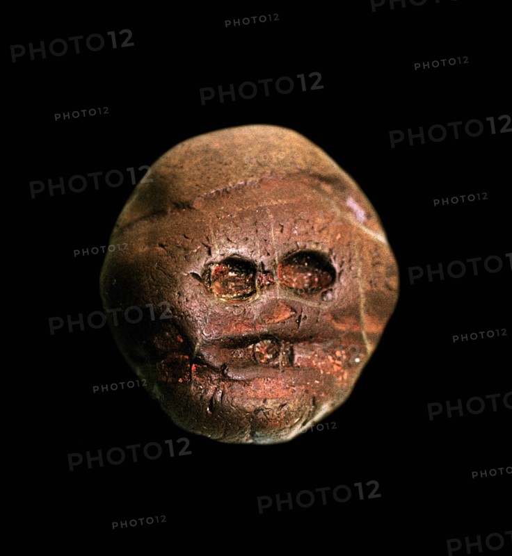 earliest recorded human made, artistic object. from Makapansgat, South Africa