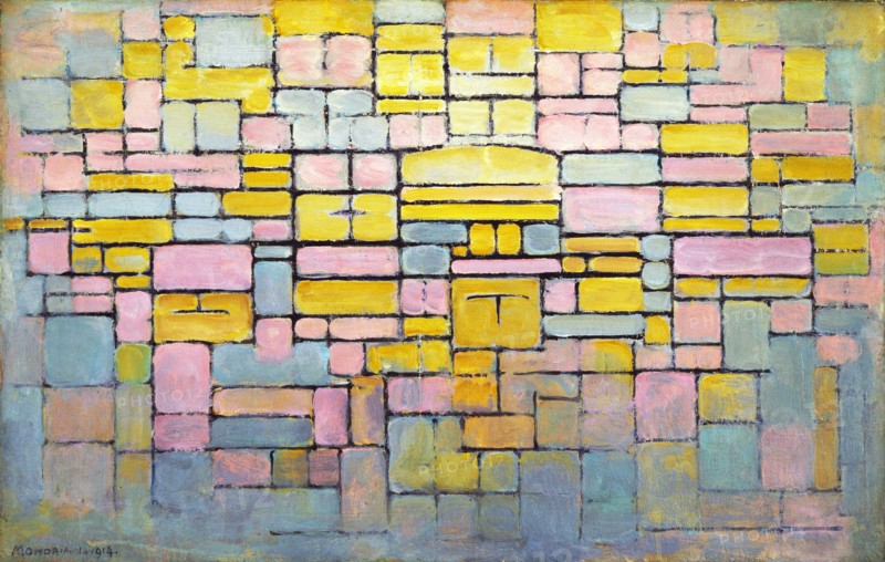 piet Mondrian (Dutch artist), 1872 - 1944. Tableau no 2; composition no V. 1914. oil on canvas