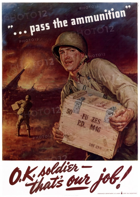 World War Two, American Patriotic Poster.