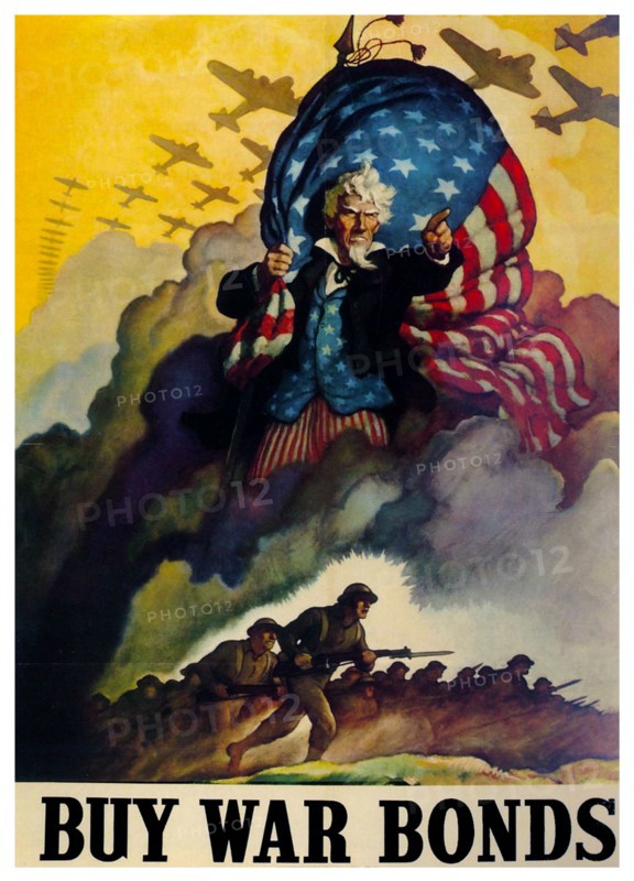 World War Two, American Patriotic Poster.