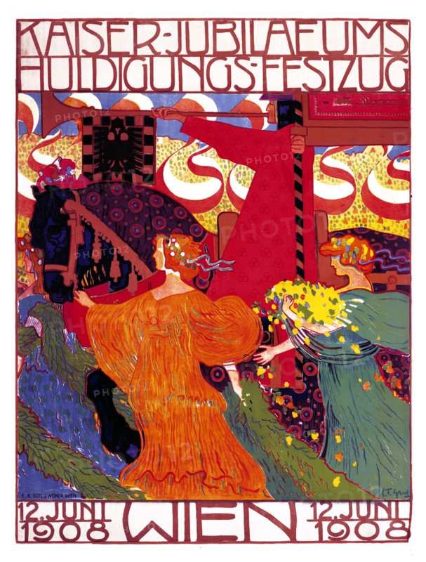 Poster of the Kaiser-Jubiläums- Huldigungs-Festzug by Ludwig Ferdinand Graf