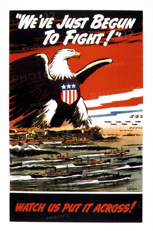 World war Two American propaganda poster