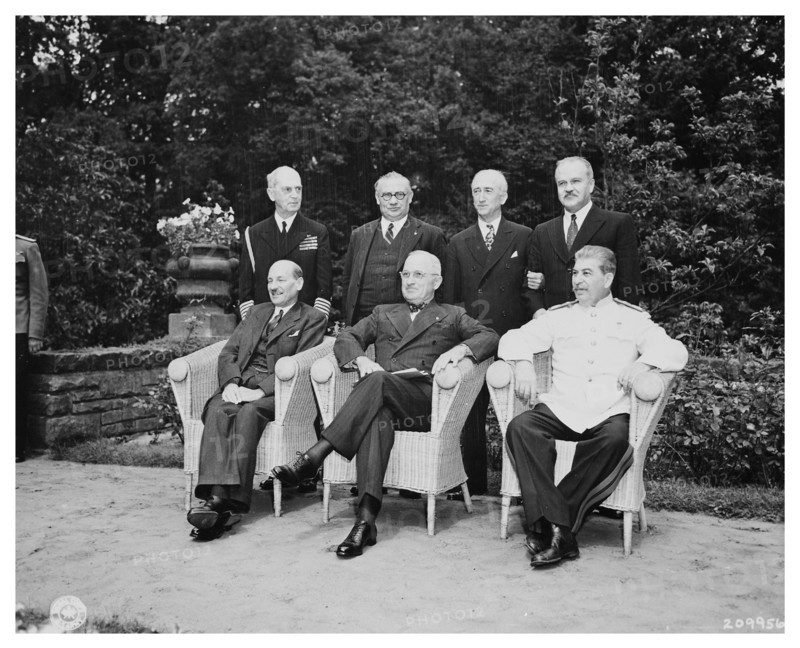Attlee, Truman, and Stalin at the Potsdam Conference