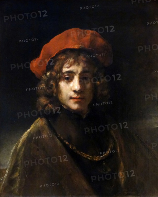 Studio of Rembrandt 'A Boy in fanciful costume' Oil on canvas',