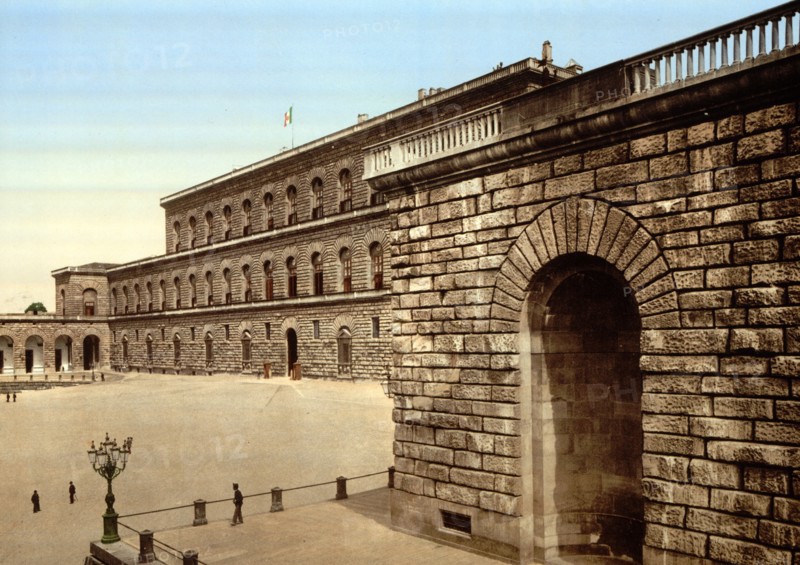 Pitti Palace, royal residence, Florence, Italy 1900