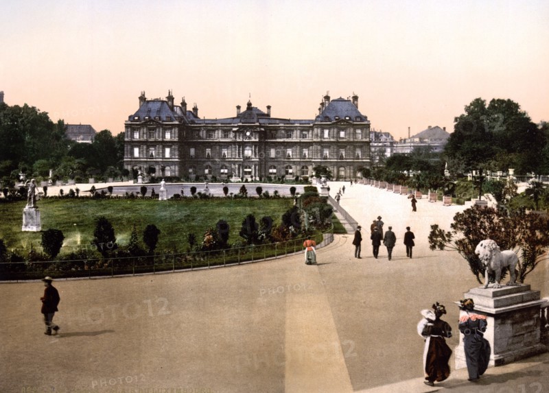 Luxembourg Palace and gardens, Paris, France 1890