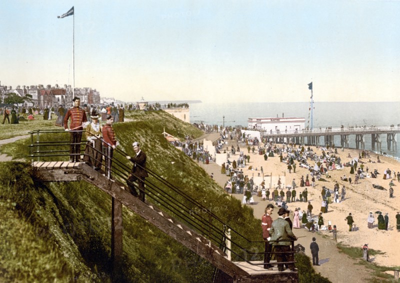 View from the cliffs, Clacton-on-Sea, England.
