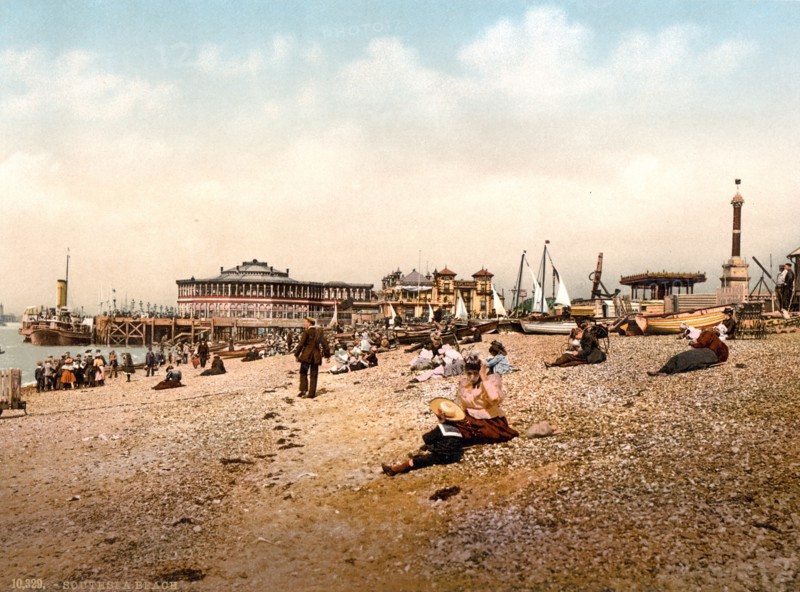 Southsea beach, England 1890