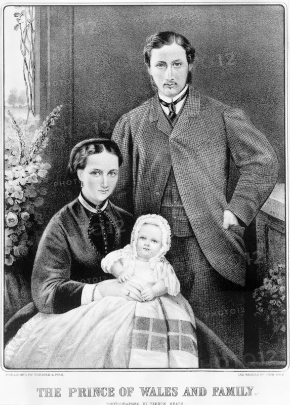 portrait of (King Edward VII) as Prince of Wales with family