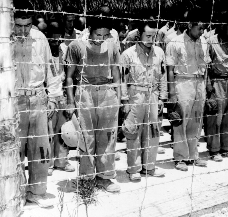 Photograph of captured Japanese guards