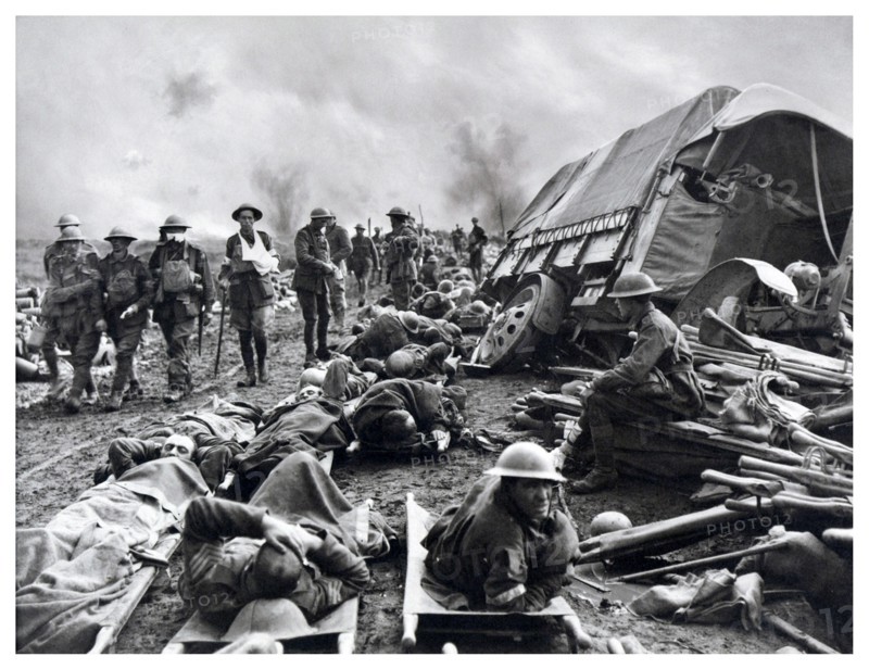Photograph of injured solider during the First World War