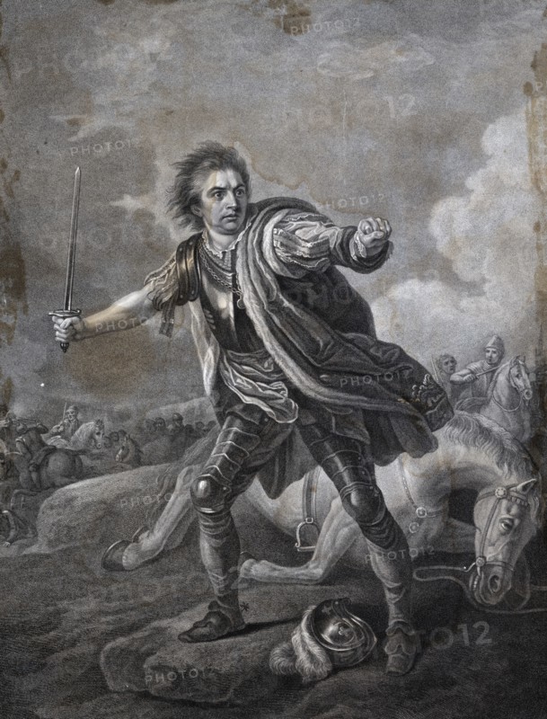 Depiction of actor David Garrick in the role of Richard the Third
