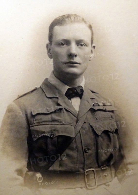 Sir Winston Churchill, (30 November 1874 – 24 January 1965) as an officer in the South African Light Horse. 1899.