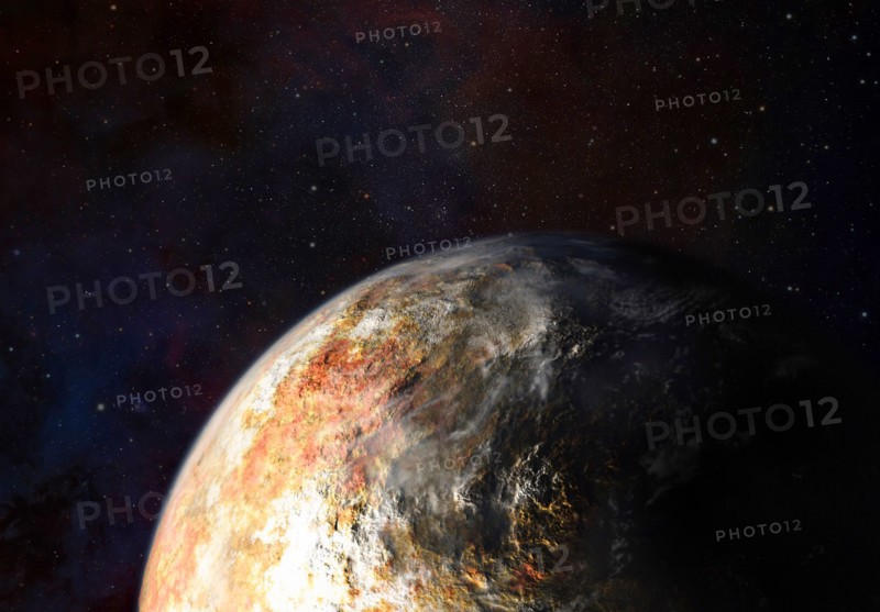 Artist's conception of clouds in Pluto's atmosphere.
