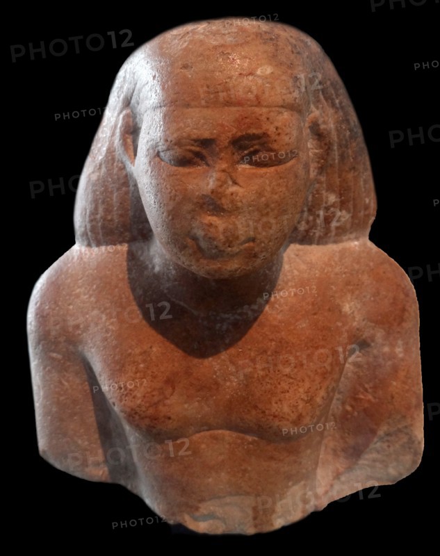 Bust of a man. Quartzite. Late Period, 26th Dynasty (664-525 BC).