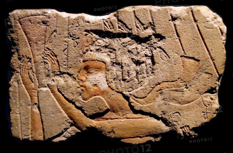 Egyptian relief depicting the XVIII th Dynasty King Akhenaton