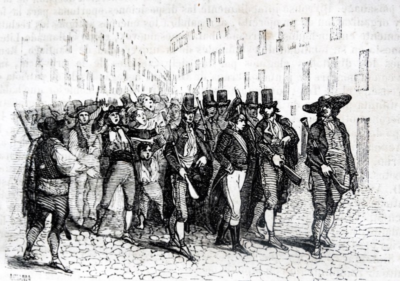 Engraving depicting the Zaragoza uprising during the Peninsular War