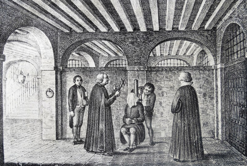 Execution in Valencia, Spain, of Canon Baltasar Calvo who led rebels against the French occupation