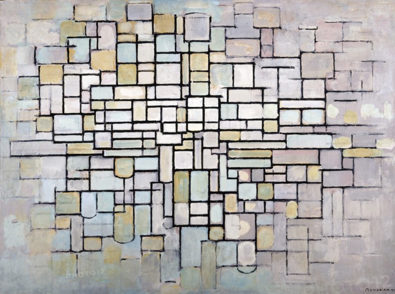 Painting titled 'Composition no. 11' by Piet Mondrian