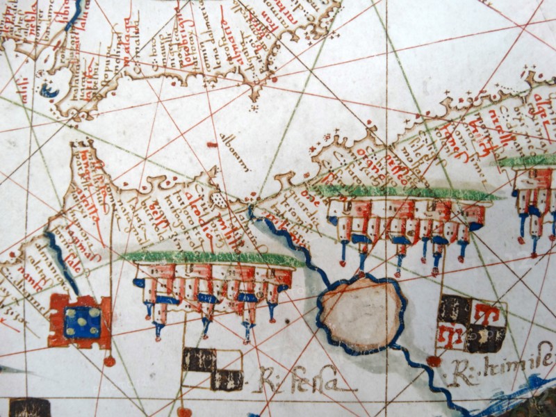 Renaissance map of Europe, Jacopo Russo, 1528,
