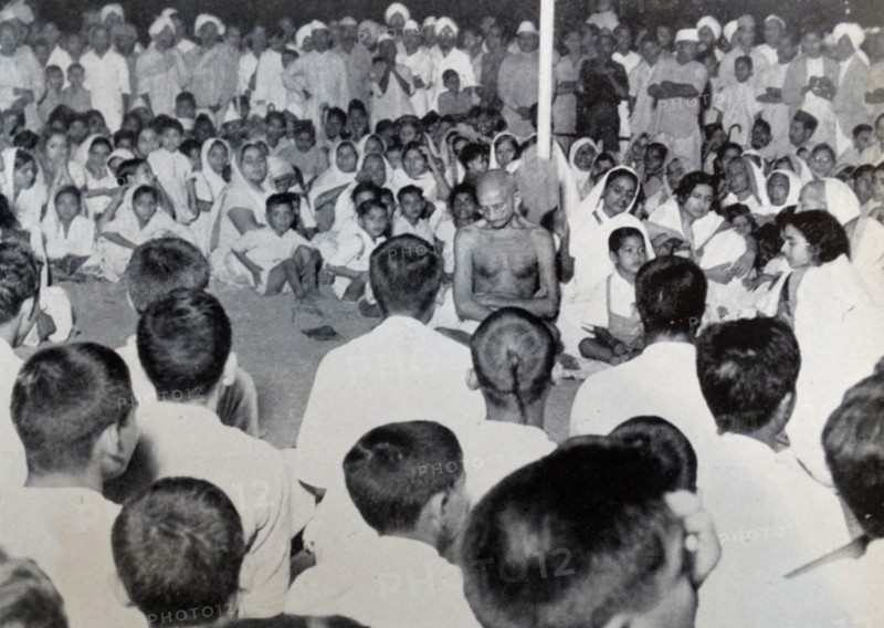 Mohandas Karamchand Gandhi (1869 – 1948), the preeminent leader of the Indian independence movement