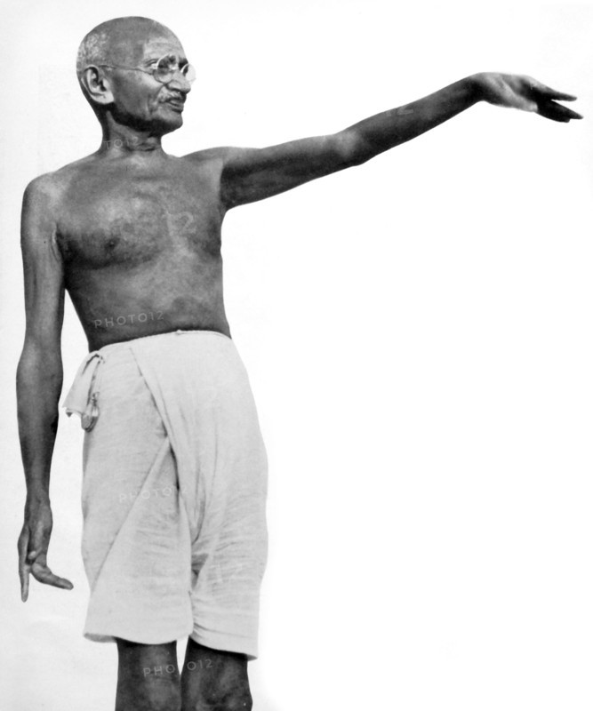 Mohandas Karamchand Gandhi (1869 – 1948), the preeminent leader of the Indian independence movement