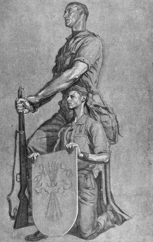 Falangist's commandeer vehicles in the Spanish Civil War
