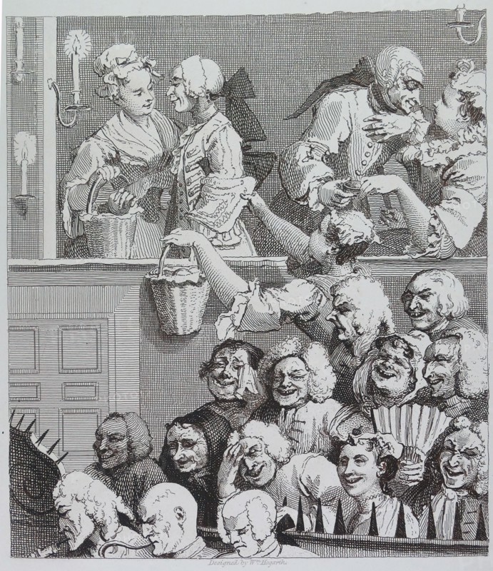 The Laughing Audience, Engraving by William Hogarth