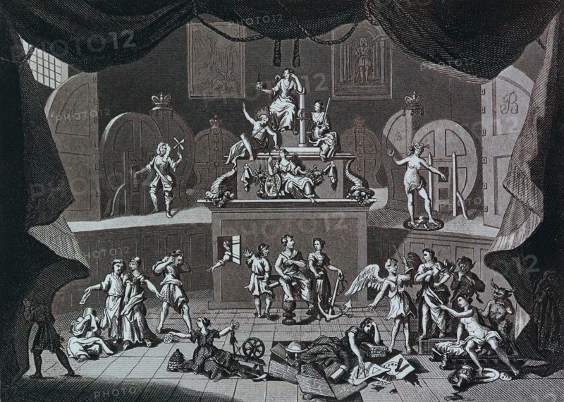 The lottery, Engraving by William Hogarth;18th century