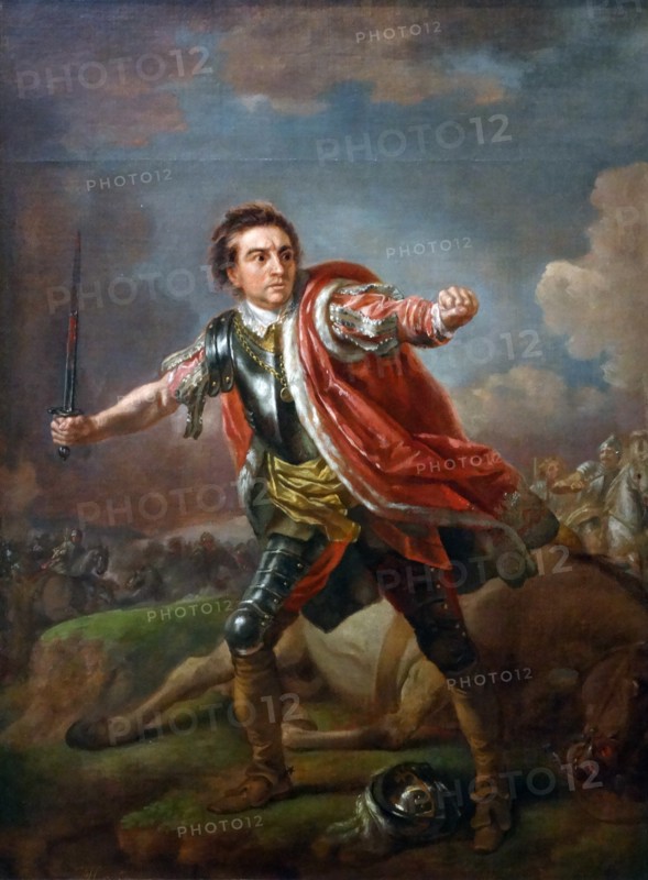 David Garrick in 'Richard III’ by William Shakespeare. 1760 Oil on canvas, by Francis Hayman (about 1708-1776)