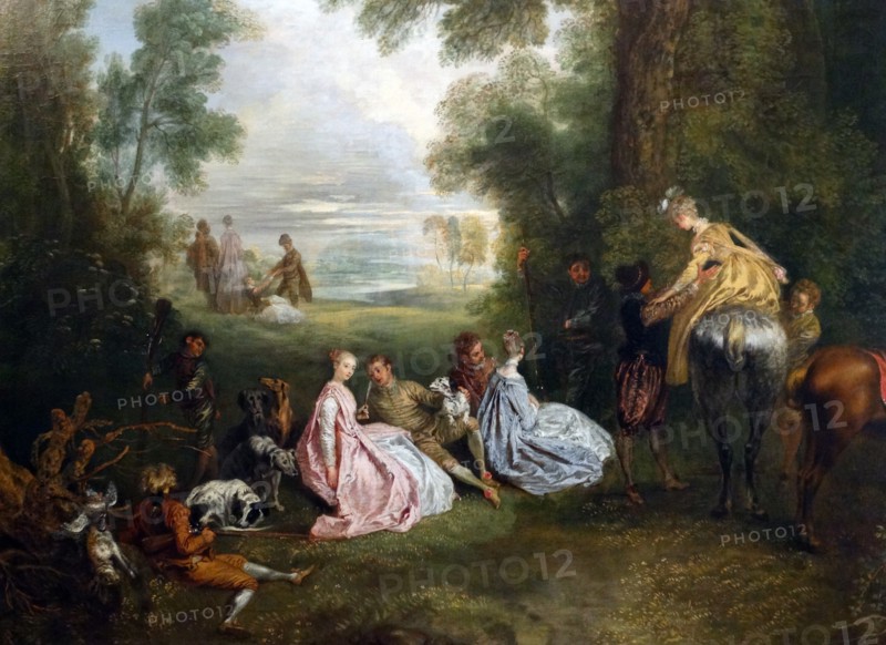 Watteau, The Halt During the Chase