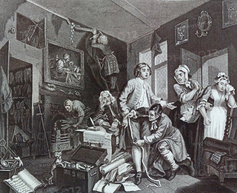 The Rake's Progress' by William Hogarth