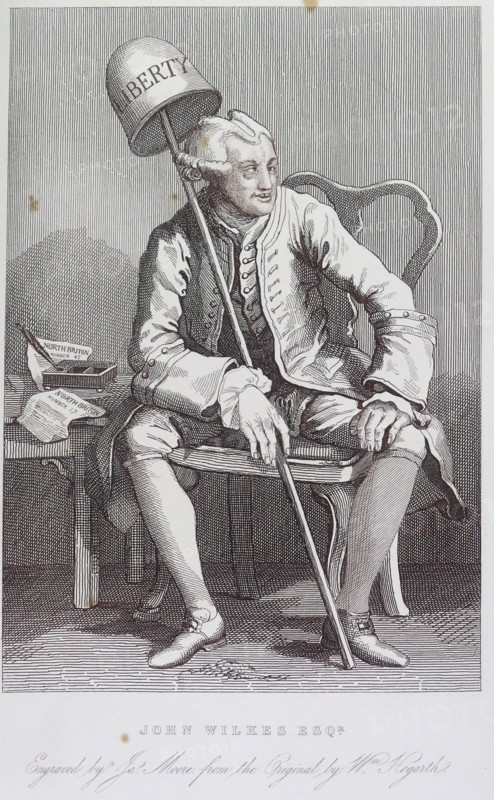 Engraving of John Wilkes Esq by William Hogarth