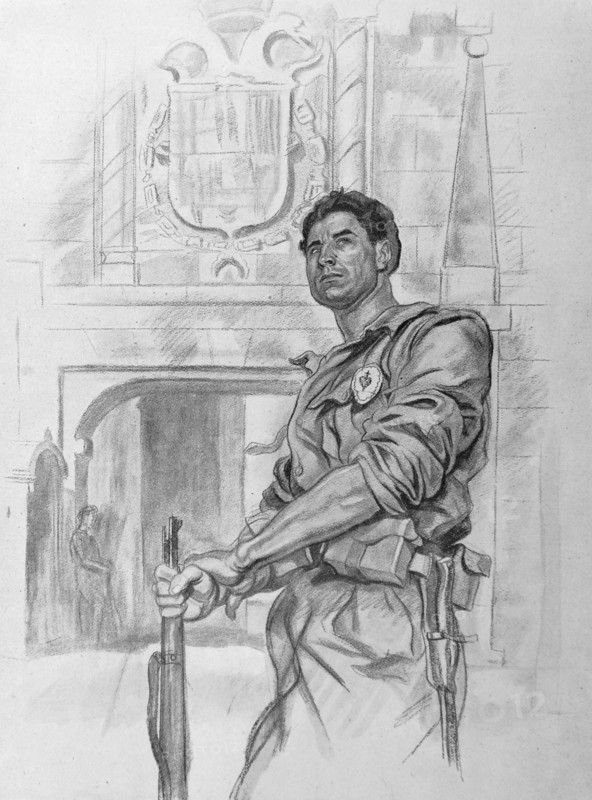 Propaganda illustration by Carlos Saenz De Tejada