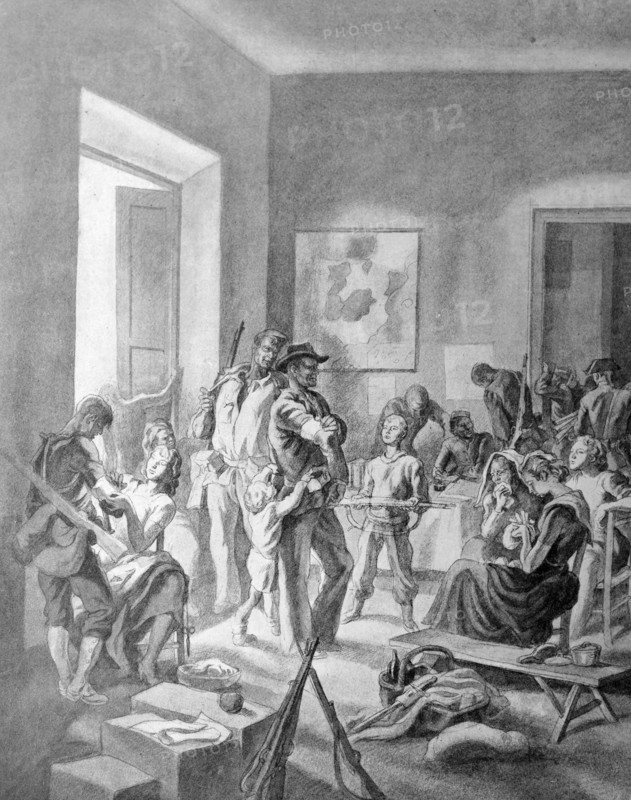 Propaganda illustration by Carlos Saenz De Tejada