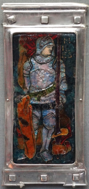 Silver, enamel and copper plaque