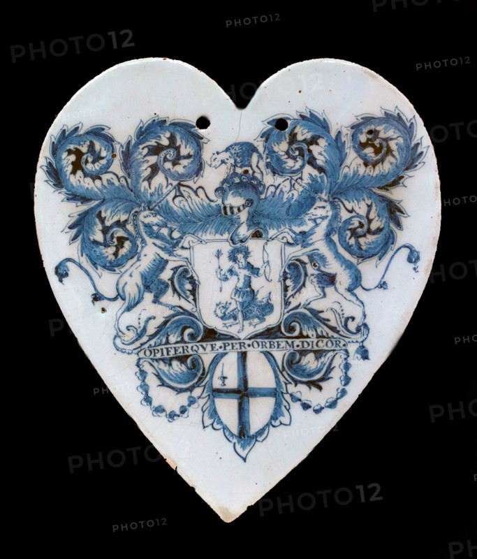 Tin-glazed earthenware pill slab
