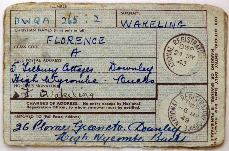 Identification card from the Second World War