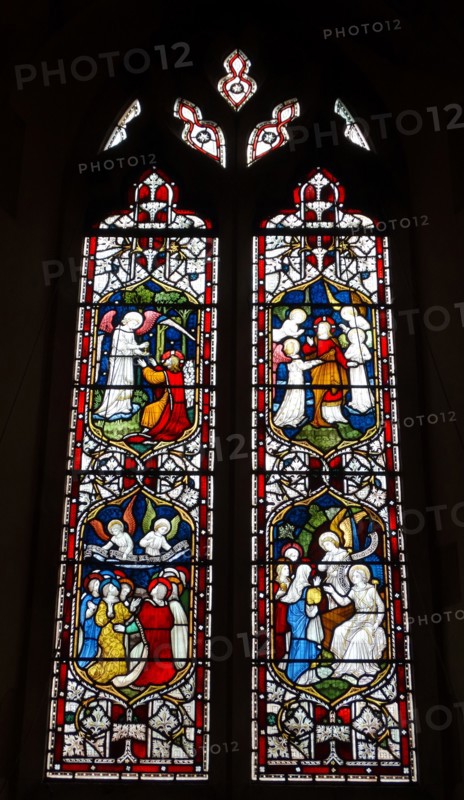 Stained glass window at St Michael and All Angels Anglican church