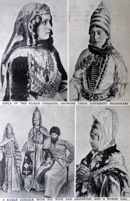 Kuban Cossack Russians in Tsarist Russia circa 1910