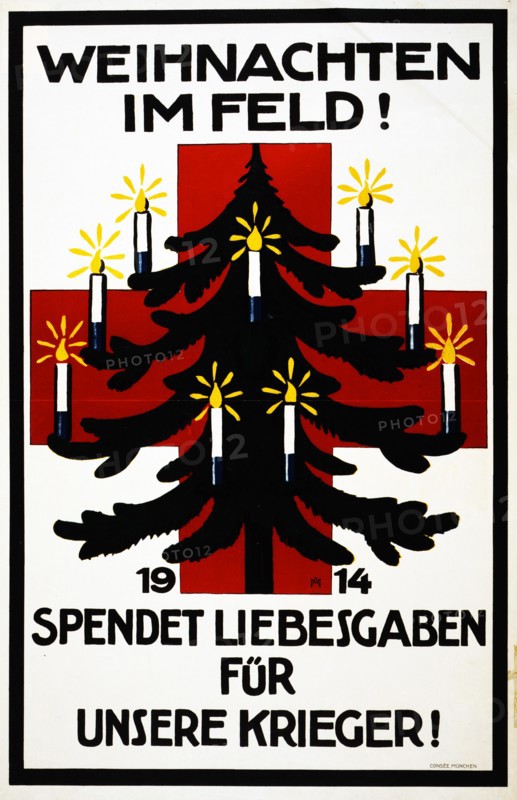 German propaganda poster showing a Christmas tree