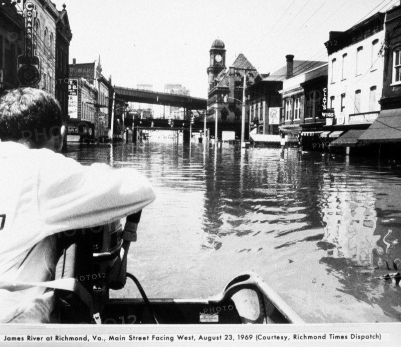 Photograph showing the remnants of Hurricane Camille