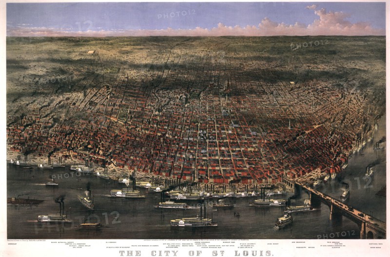 Colour print of St. Louis